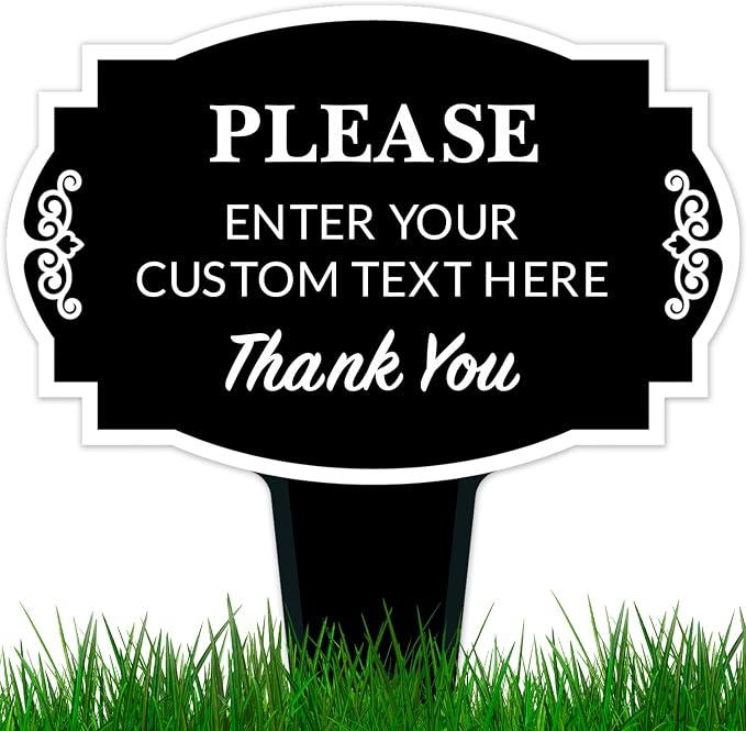 Personalized Aluminum Composite Yard Stake Sign, Custom Inground Decor Indoor/Outdoor Sign, 12x15 Inches, ACM, Made in USA by Sigo Signs