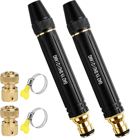 2026 New Jet Nozzle Power Washer for Garden Hose, Garden Hose Nozzle High Pressure Powerful Cleaning Spray Evenly, High Pressure Hose Nozzle (Pacifier Interface Type B*2)