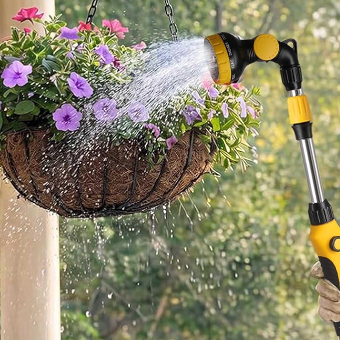Watering Wand Leak Proof,26-32 Inch Adjustable Aluminum Alloy Tube with Rubber Handle High Water Flow No Leaking Ideal Watering Wand for Garden Hose Suitable for Watering Plants and Lawn Cleaning