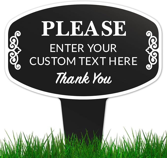 Custom Yard Signs, Custom No Trespassing Sign, Personalized No Tresspassing Yard Sign For Outdoor Use Round Sign, 12x15 Inches, Aluminum Composite Made in USA