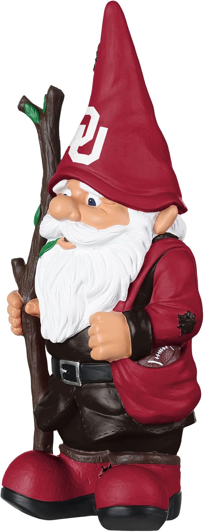 FOCO NCAA Unisex-Adult NCAA College Team Logo Holding Stick Garden Statue Outdoor Gnome