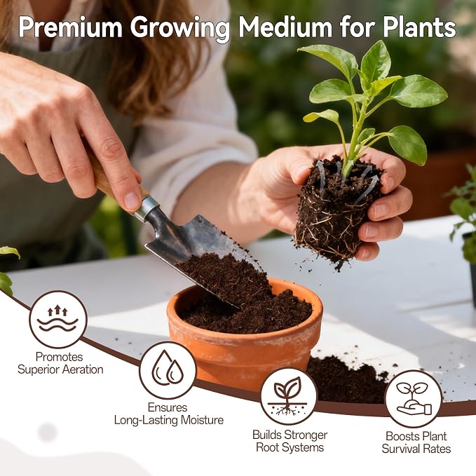 Halatool 55 Pcs Compressed Coco Coir Pellets, Seed Starter Soil Pellets for Indoor Potted Plants, Made from 100% Organic Coconut Coir for 3X Water Retention & Enhanced Aeration, Beginner-Friendly