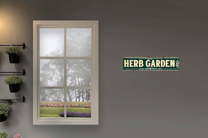 Vintage Tin Sign Retro Metal Herb Garden Signs For Home Decor Stylish Wall Art Plaques Gift For Garden Home Bathroom Kitchen And Gothic Wall Decor In Every Room 4x16 In