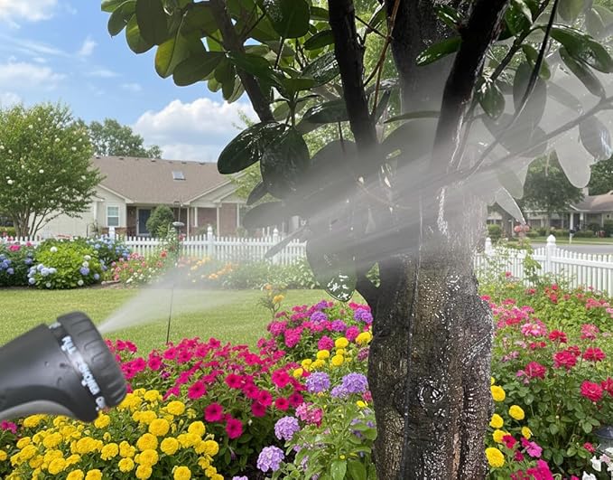 Garden Telescoping 23-30 Inches 8-pattern Water Wand, Pistol Hose Nozzle, Thumb Grip Sprayer, Soft Grip