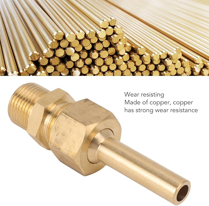 Water Fountain Nozzles, Pure Copper Large Hexagonal Direct Jet Nozzle with Male Thread, Water Fountain Nozzles, for Garden Ponds Amusement Parks Museum, Copper, G3/8