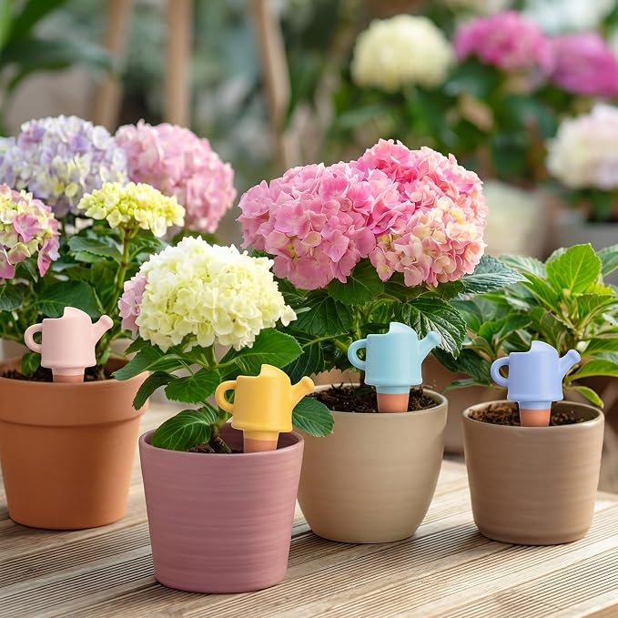 8 Pack Terracotta Watering Spikes Vacation Self-watering Spikes, Watering Can Shape Planters Devices, Automatic Plant Insert Waterer for Indoor Outdoor Plants