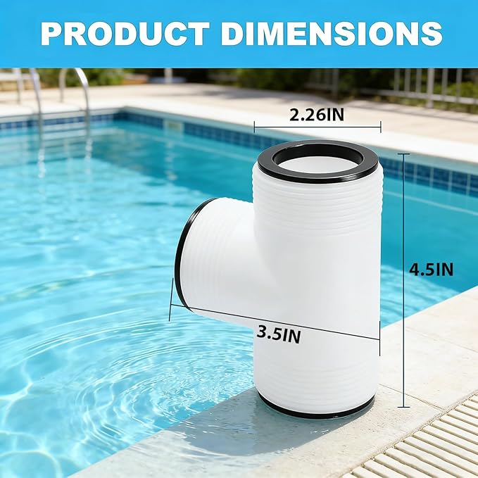 1.5" Pool Pump Hose for Intex Sand Filter Pumps & Saltwater Systems 29060E Pool Filter Hose for Intex & Coleman Above Ground Pools Parts 59" Long replacement hoses with 4 Washers, 2 Pack (5)