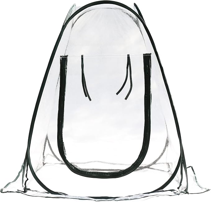 Gardzen 27"x27"x31" Pop up Grow Greenhouse Small Greenhouse, Steel Frame Portable Plant Flowers Mini Green House Zipper Cover for Outdoor & Indoor Use