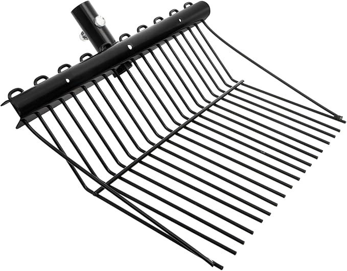 Cididu Pitch Manure Fork Head, Metal Pitch Fork for Garden, Durable Digging Fork Rake Head Replacement with Angled Tines, Stable Pitchforks Scoop for Mulch Horse Stall Picking up Hay Animal