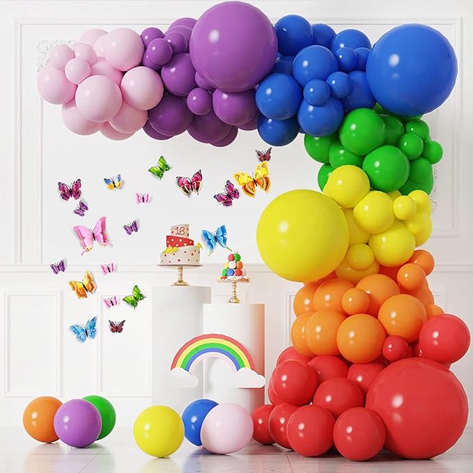 SAOROPEB 3D Butterfly Wall Decor, 72 Pcs Double Layer Butterfly Decorations for Party Decorations Locker Decor Refrigerator Decal, Reusable (Colorful)