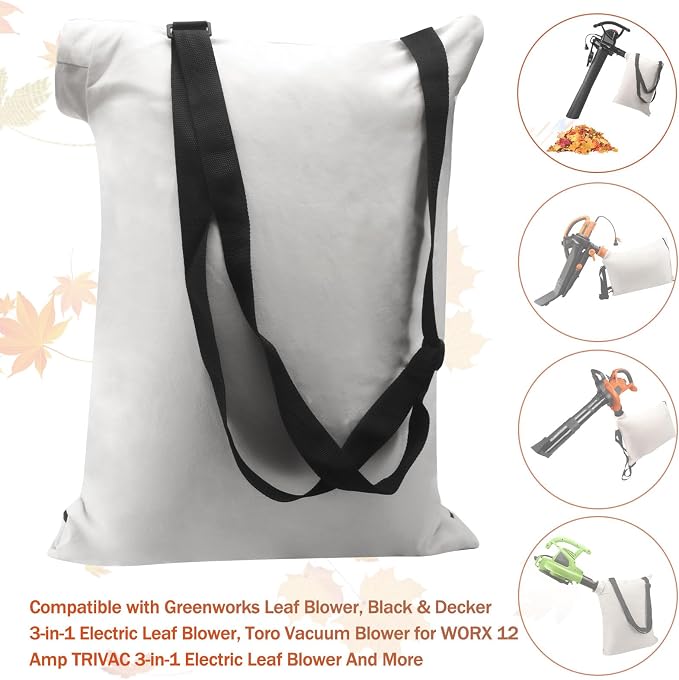 Universal Leaf Vacuum Blower Bag Bottom Debris Dump Bag, Compatible with Leaf Blowers and Ultra Blower Rake, Suitable for Most Blowers