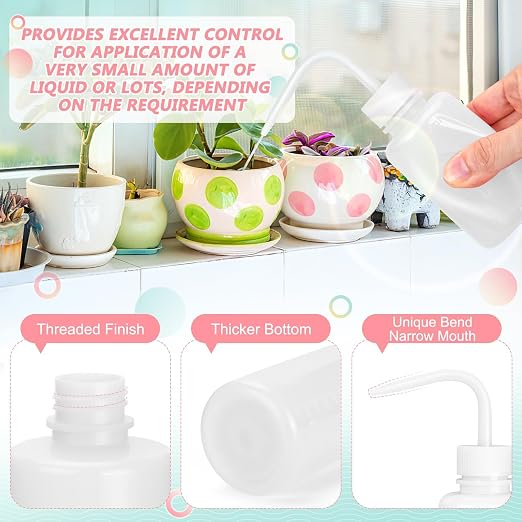 Valchoose 150ML Premium Eyelash Water Bottle for Extensions, 5.1oz White Tattoo Water Bottles No Need to Squeeze Hard, Easy to Carry Eyelash Bottle Rinse for Eyelashes, Cleaning(1 pack)
