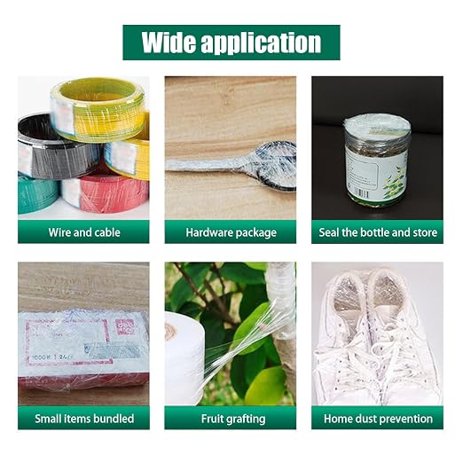 Grafting Tape 2.36" (6cm) x 2000ft Total – Stretchable Self-Fusing Film for Fruit Tree Budding & Plant Repair – Waterproof Elastic Wrap for Apple, Citrus, Rose – High-Tensile Floristry Binding Roll