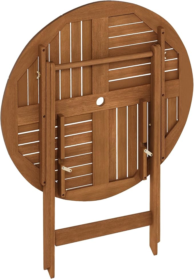 Furinno FG19061F Tioman Outdoor Hardwood Sunlight Folding Table, Natural