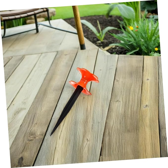 4pcs Garden Hose Guide Spikes Water Tubing Holder Stakes for Efficient Hose Direction Gardens and Flower Beds Easy Installation for Outdoor Use