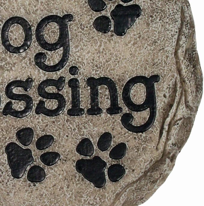 Spoontiques - Garden Décor - Dog Crossing Stepping Stone - Decorative Stone for Garden (Pack of 10)