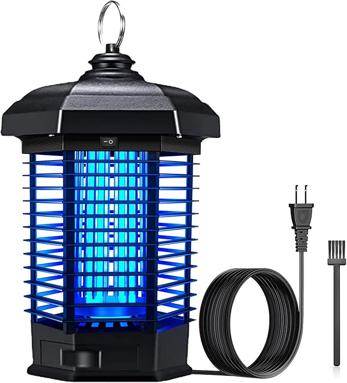 Bug Zapper for Outdoor,Waterproof Electric Mosquito Zapper, Mosquito Zappers, Insect Killer lamp, Electronic Fly Zapper for Backyard, Patio,Garden,Sport Fields Home（4200v）