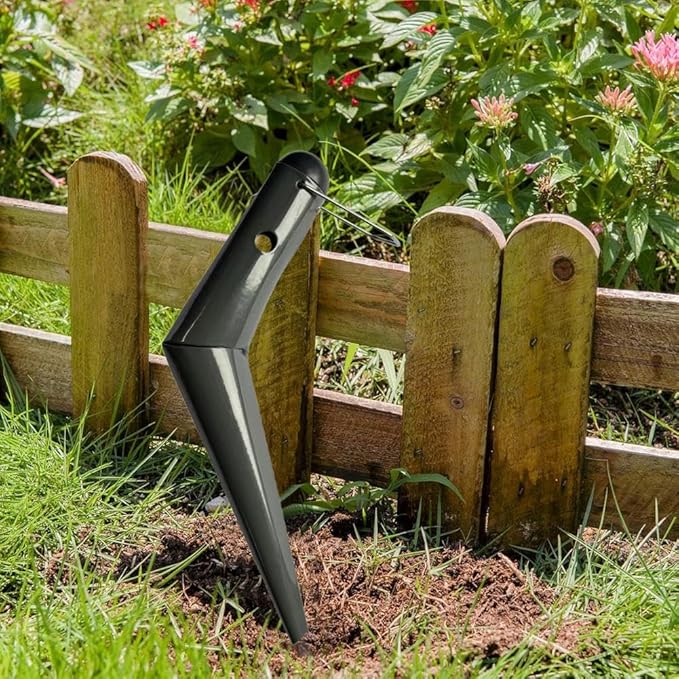 Garden Dibber Hand Tool for Seedling and Spring Bulb Planting, Plastic Ergonomic T-Grip Seed Planter with Depth Marker, Bulb Planter Tool for Flower and Vegetable Gardening
