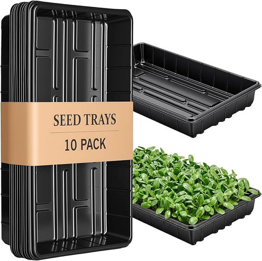 10 Plant Growing Trays,Plant Tray, Seed Tray, Seedling Tray, Propagation Tray, Plant Trays for Seedlings, Planting Trays, Seedling Starter Tray(No Drain Holes)
