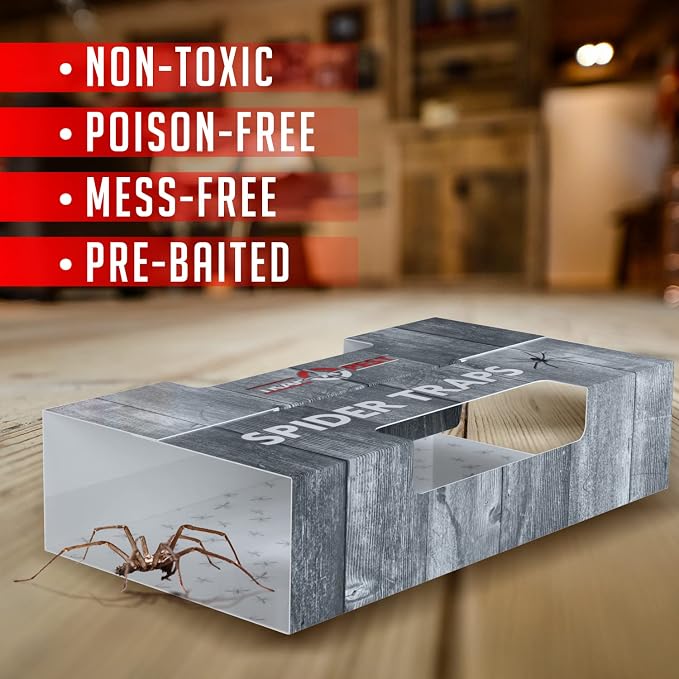 Spider Traps for Inside Your Home (30 Traps) - Spider Catcher Insect Traps Indoor - Spider Traps Indoor Bug Traps Sticky Traps for Spiders - Pre Baited Ultra Sticky Insect Glue Traps - Trap a Pest