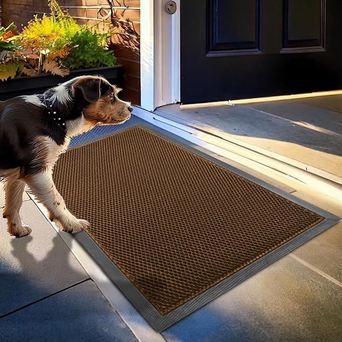 Muddy Mat® Meshy Mat Door Mat Heavy-Duty Quick-Dry Floor Mat, Sand & Dirt Trapper for Indoor & Outdoor, Ideal for Entrance, Mudrooms,Patios & Garages,Low-Profile,Non-Slip,Washable– Orange 32"x60"x0.4"