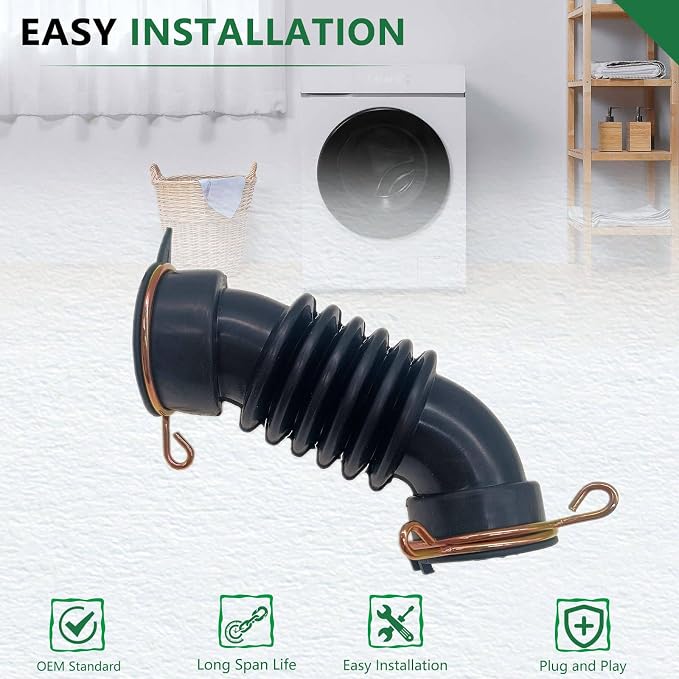 Hose Drawer Tub DC67-00467A for Samsung Washer, Dispenser Drawer To Drum Hose Replace DC67-00467A DC6700467A