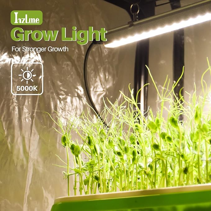 Indoor Greenhouse with Grow Light, Mini Greenhouse with 4 Pack 36W Grow Lights for Indoor Plant, Seed Start, Seedling, Seed Trays, 17.7" W x 29.5" L x 59" H