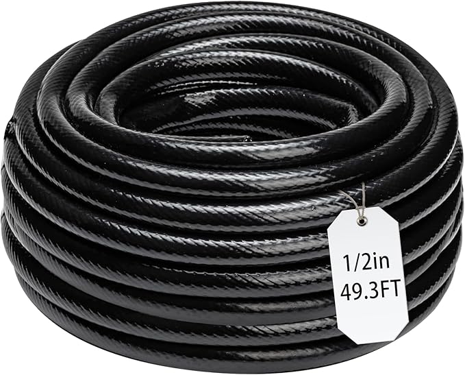1/2 Inch Drip Irrigation Tubing-49.2Ft/15M Main Tubing Hose for Garden Irrigation System Kit, Plant Watering Irrigation Line Tubing