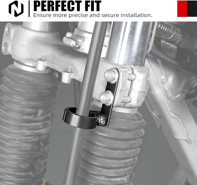 NICECNC Black Front Brake Cable Guide Hose Clamp Line Guide Holder Compatible with Honda XR650L 1993 1994 1995 1996 1997 1998 1999 2000 2001 2002-2024,Aluminum CNC-machined