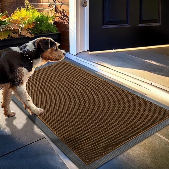 Muddy Mat® Meshy Mat™ Door Mat Heavy-Duty Quick-Dry Floor Mat, Sand & Dirt Trapper for Indoor & Outdoor, Ideal for Entrance, Mudrooms,Patios & Garages,Low-Profile,Non-Slip,Washable–Orange 32"x48"x0.4"