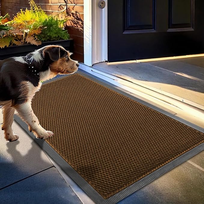 Muddy Mat® Meshy Mat Door Mat Heavy-Duty Quick-Dry Floor Mat, Sand & Dirt Trapper for Indoor & Outdoor, Ideal for Entrance, Mudrooms,Patios & Garages,Low-Profile,Non-Slip,Washable– Orange 48"x72"x0.4"