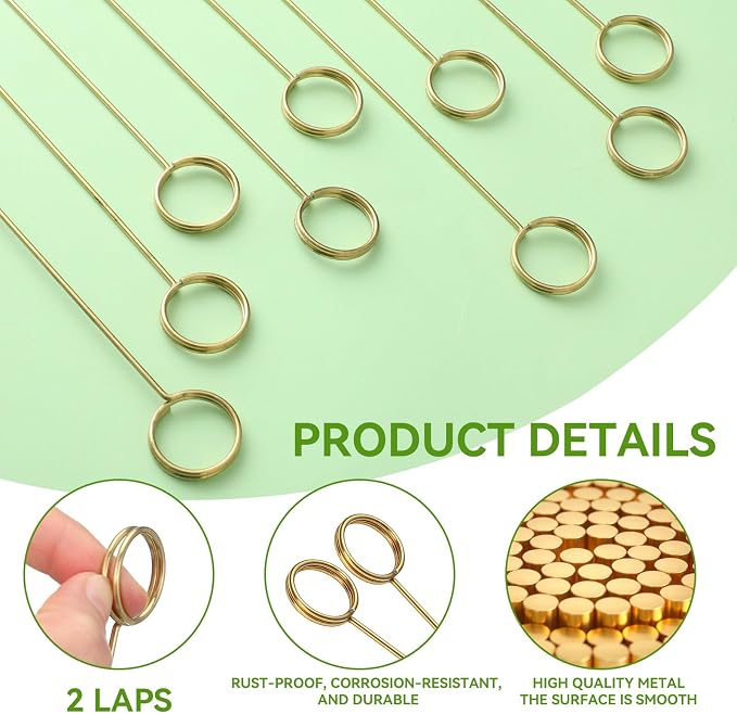 50 Pcs 12 Inch Dual-Sided Yellow Fruit Fly Traps Kit Includes 25 Sticky Cards and 25 Golden Long Wire Holders Effective Insect Gnat Trap Killer for Garden Plant Indoor Pest Control Fungus Gnats