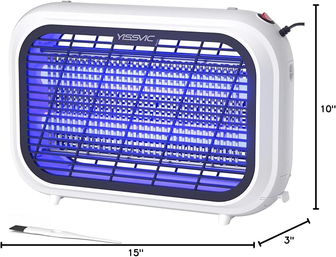 YISSVIC 20W Indoor Bug Zapper Electric Fruit Fly Traps for Indoors Mosquito Zapper Electric Fly Zapper Moth Gnat Insect Killer for Home Office Garage Kitchen Dining Living Room (White)
