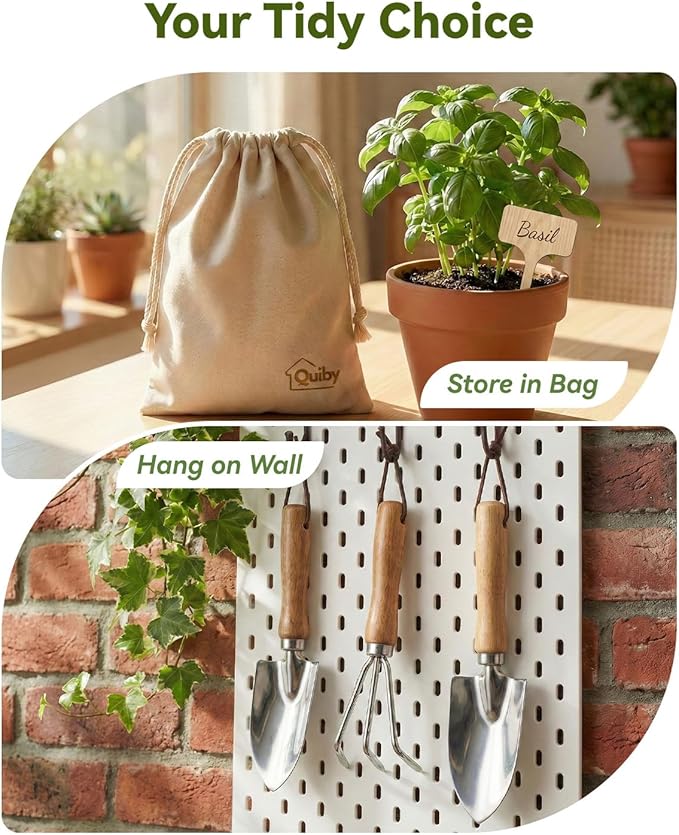 Indoor Gardening Tools, 19-Piece Small Garden Tools Set, House Plant Tools Set, Mini Garden Tools, Stainless Steel Herb Garden Tools, Succulent Tools, Indoor Plant Tools, Gardening Gifts for Women