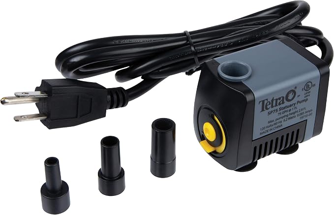 TetraPond Statuary Pump 75 GPH, Powers Small and Tabletop Fountains