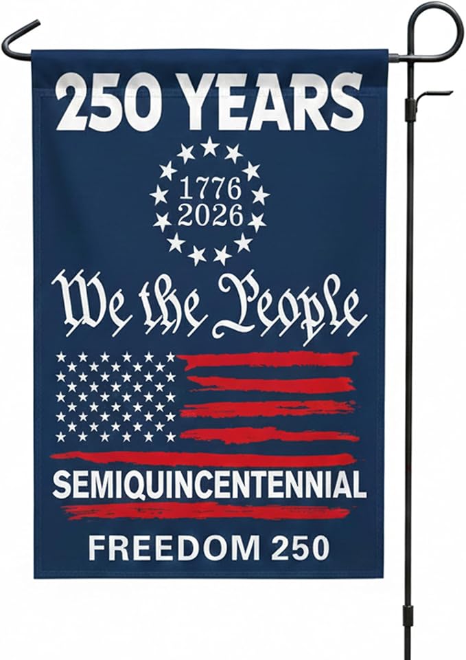 250 Anniversary USA Garden Flag,America Garden Flags For Outside,12x18'',Double Sided Flag For Outdoor Garden Decor (We the People)
