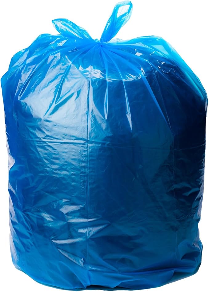 Ultrasac Heavy Duty 55 Gallon Blue Trash Bags - (Value 50 Pack) - 1.5 MIL equivalent Industrial Strength Plastic 37" x 54" for 50-55 Gal Cans -Fits Toter, Rubbermaid Brute, Carlislie Bronco etc.