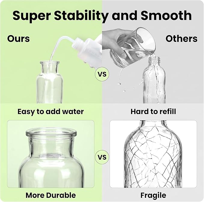 Salzesfalls Propagation Stations with Metal Stand,Plant Propagation Station & Vases,Table Top Plant Stand, 5 Glass Jars for Hydroponic Plant Propagation, Plant Lover Gifts