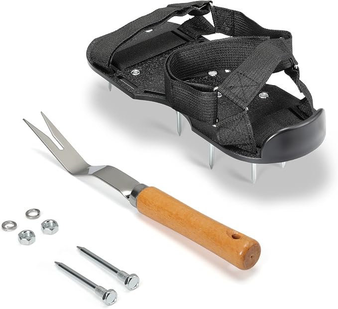 Aerator Shoes, Aerator Lawn Tool, Free-Installation Aerator Lawn Tool, Universal Size Soil Yard Aerator Shoes for Lawn and Yard - No Stainless Steel