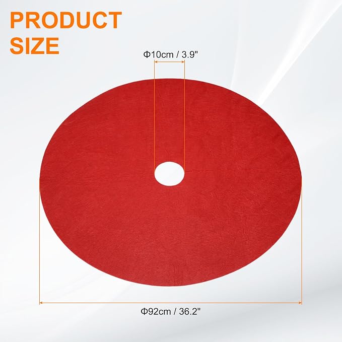 HARFINGTON 6pcs Tree Mulch Ring 36.2 Inch Non-Woven Round Tree Protector Weed Barrier Mat Plant Cover Rings for Weed Grass Control Root Protection, Red