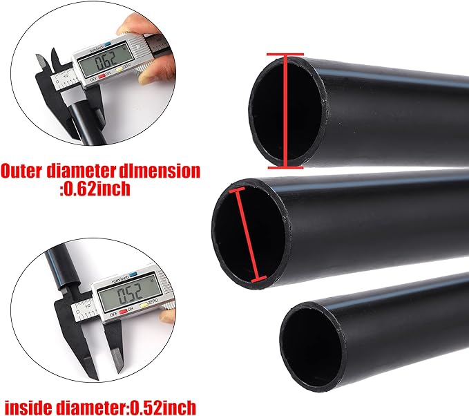 1/2 Inch to 1/4 Inch Tubing Irrigation Fittings for (1/2'' ID x 0.60''-0.63'' OD) 16mm Drip Tubing,Locked Barbed Tee Connectors (10 Pcs Barbed Tee 6-Way)