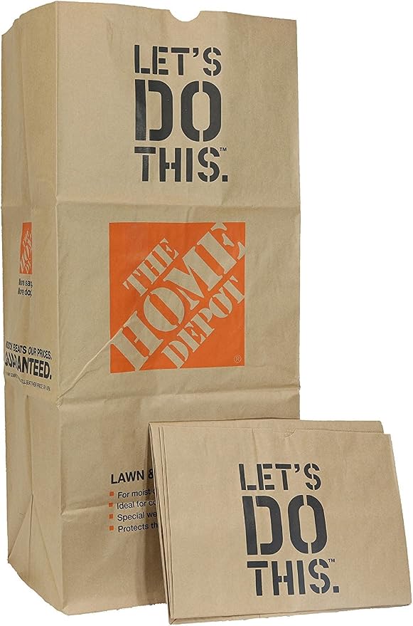 The Home Depot 49022-25PK Heavy Duty Brown Paper Lawn and Refuse Bags for Home and Garden, 30 gal (Pack of 25)