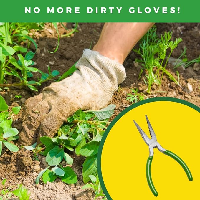 Lawn Jaws The Original Sharktooth Weed Puller Remover Weeding & Gardening Tool Weeder(2pk) -Pull from The Root Easily! Ergonomic Handheld Weeding Tool for Spring Summer Cleaning, For All Age Gardeners