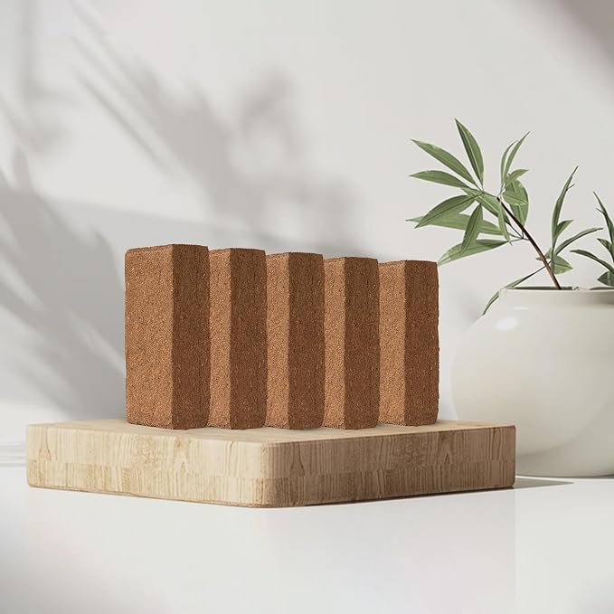 Coco Coir Bricks - Pack of 5, 1.4LBS Each (Total 7LBS)| Organic Solution for Sustainable Gardening! |OMRI Listed | Renewable Soil Made of Coconut | PH (Neutral) | Low EC