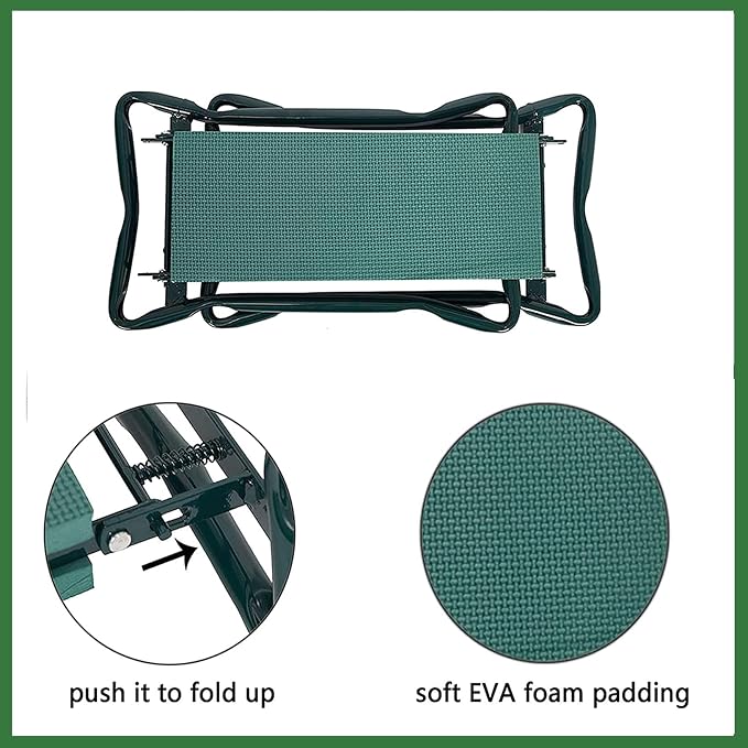 Garden Kneeler and Seat Foldable Garden Stool Heavy Duty Gardening Bench Kneeling and Sitting for Outdoor Garden Daily Courtyard Work