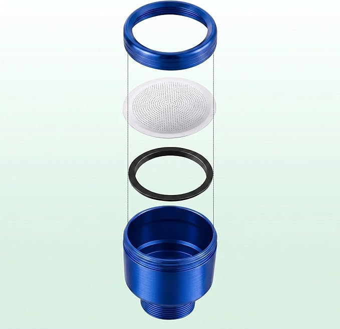 Dreyoo 1 Pack Water Nozzle with 3000 Tiny Holes, 3/4'' Aluminium Alloy Garden Hose Shower Head with PTFE Thread Seal Tape for Outdoor Watering Flowers, Plants, Greenhouse, Nurseryman (2.36'',Blue)