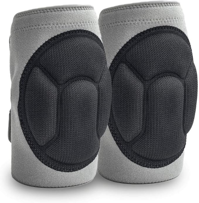 Knee Pads Comfortable Non-Slip, Thick Extra Foam Cushion kneepads for Scrubbing Floors, Gardening, Yoga & Construction, Soft Inner Liner, Strong Double Straps and Adjustable Easily for women(L)
