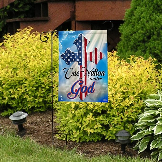 Briarwood Lane One Nation Under God Cross Garden Flag Patriotic Religious 12.5" x 18"