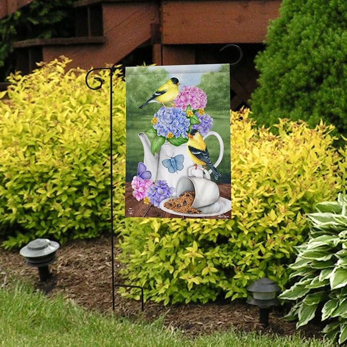 Tea Party Spring Garden Flag 18" x 12.5" Briarwood Lane