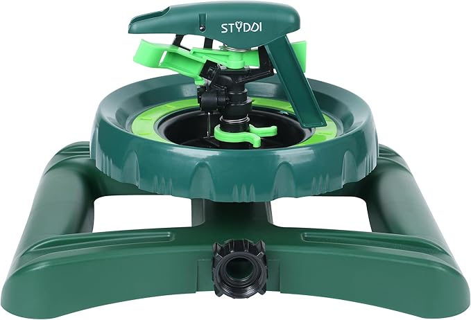 STYDDI Pattern Impulse Sprinkler for Medium to Large Yard Areas, Customizable Watering Pulsating Sprinklers for Yard, Lawn Impulse Sprinkler for Irregular Shapes, Covers up to 5,800 Sq. Ft